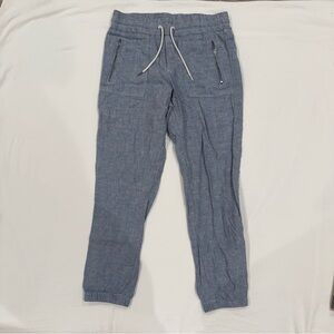 Women’s Athleta Cabo Linen Jogger in Chambray Blue, Size 8